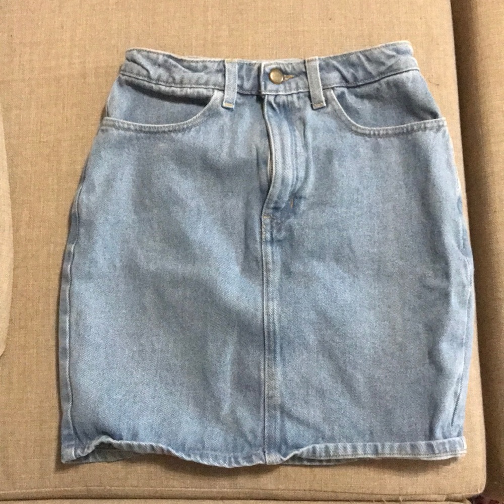 American Apparel High Waisted Denim Skirt
